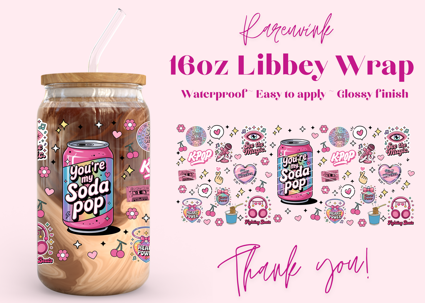 #1163 Soda Pop 16oz UVDTF Wrap