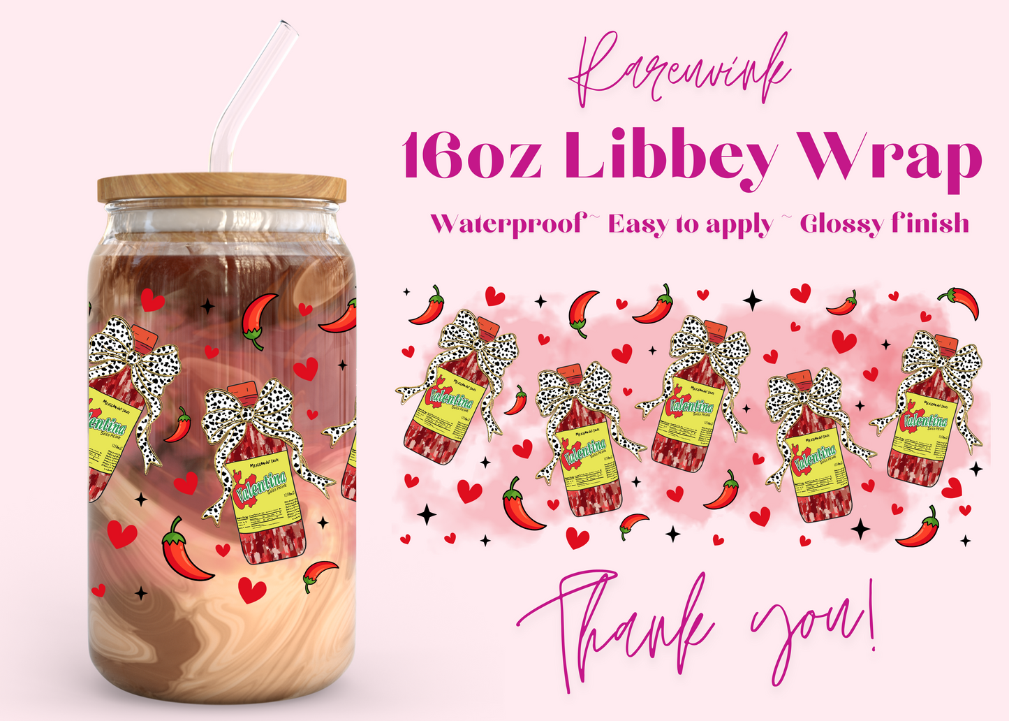 #920 Valentina Sauce 16oz UVDTF Wrap