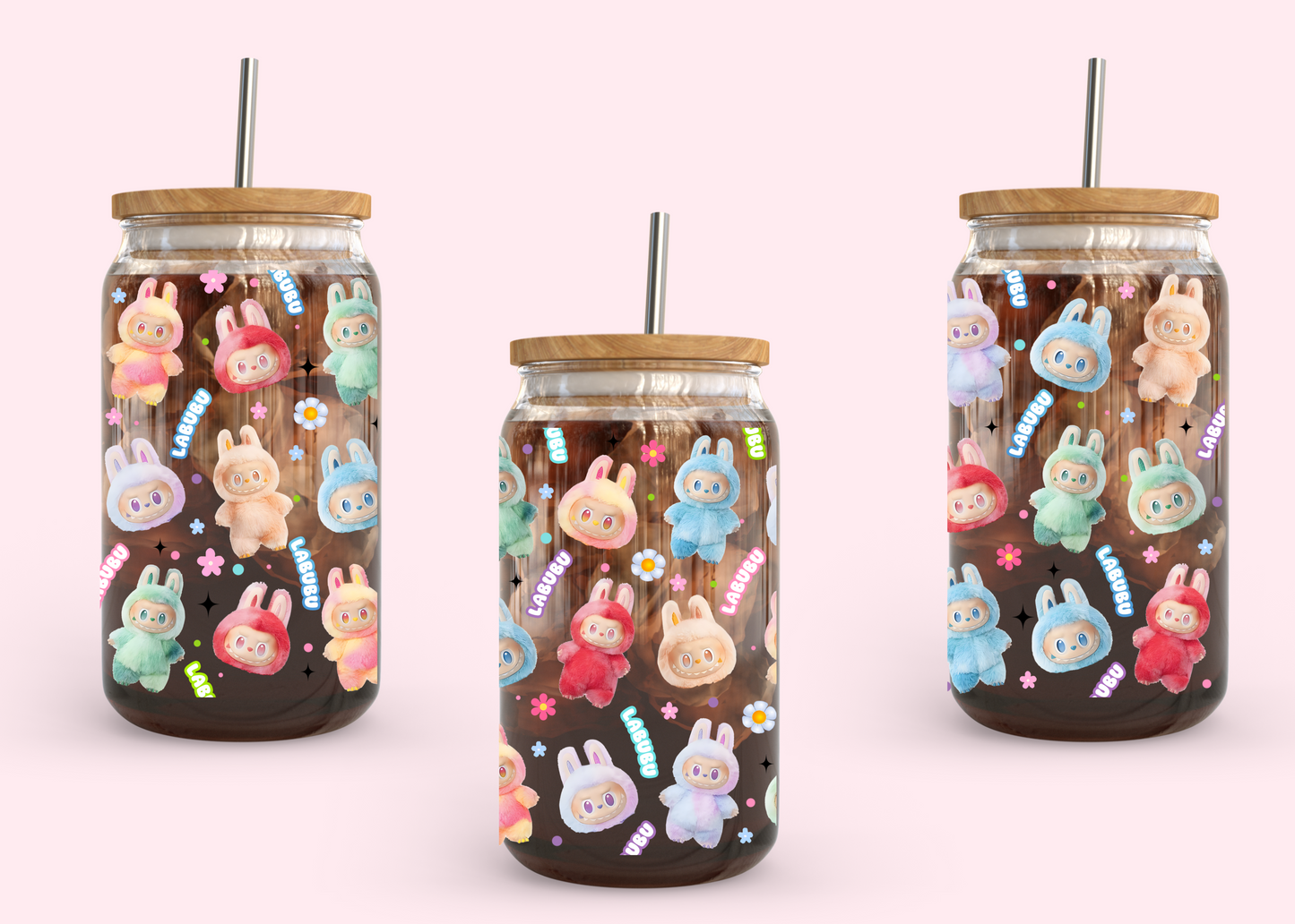 #1088 Labubu Cartoon 16oz UVDTF Wrap