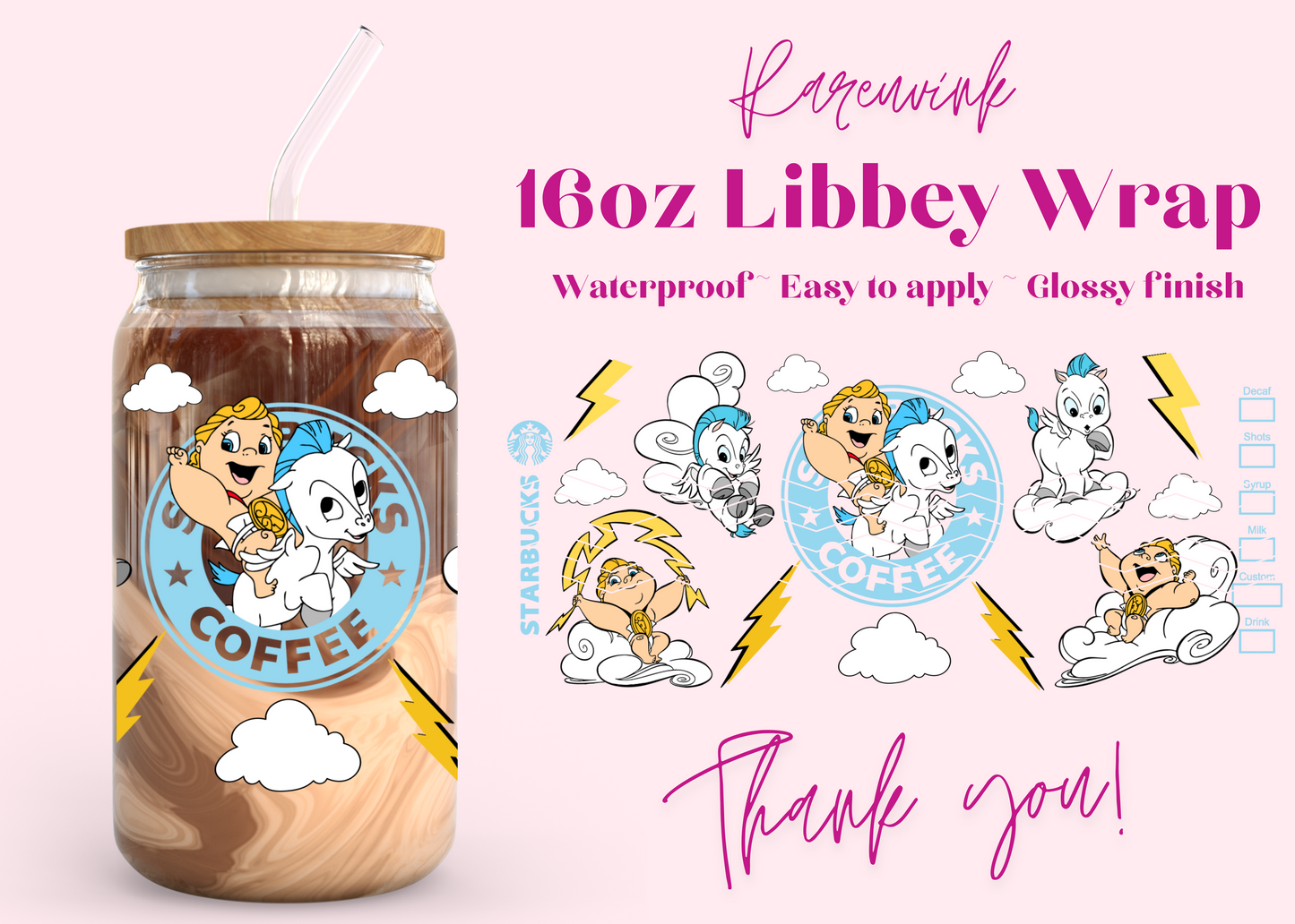 #916 Baby Hercules 16oz UVDTF Wrap