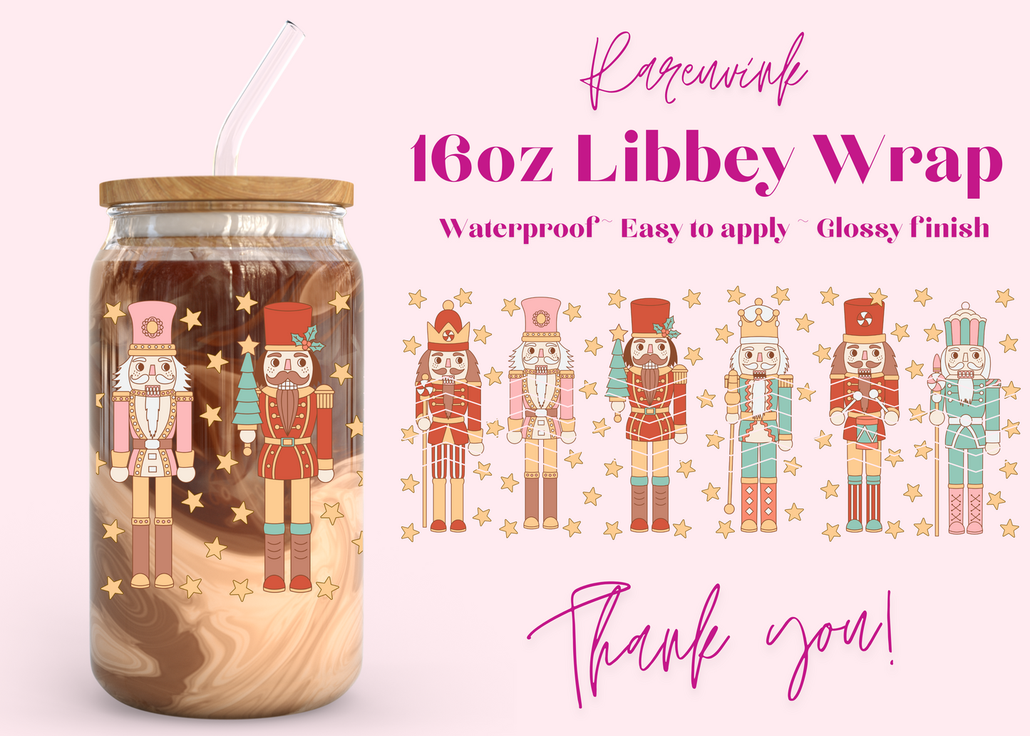 #862 Nutcracker 16oz UVDTF Wrap