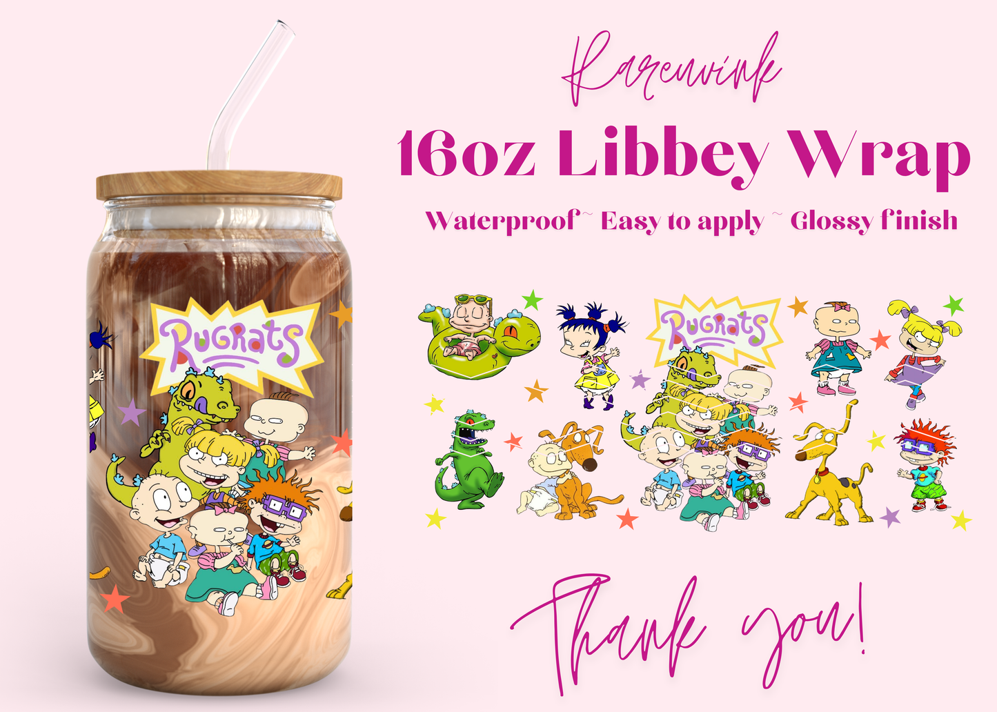 #1240 Rugrats New 16oz UVDTF Wrap