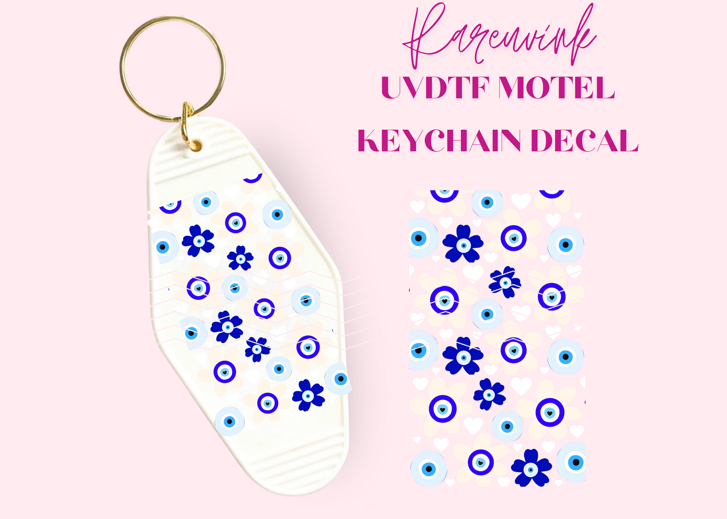 M5 Evil Eye Motel Keychain UVDTF Pack of 3