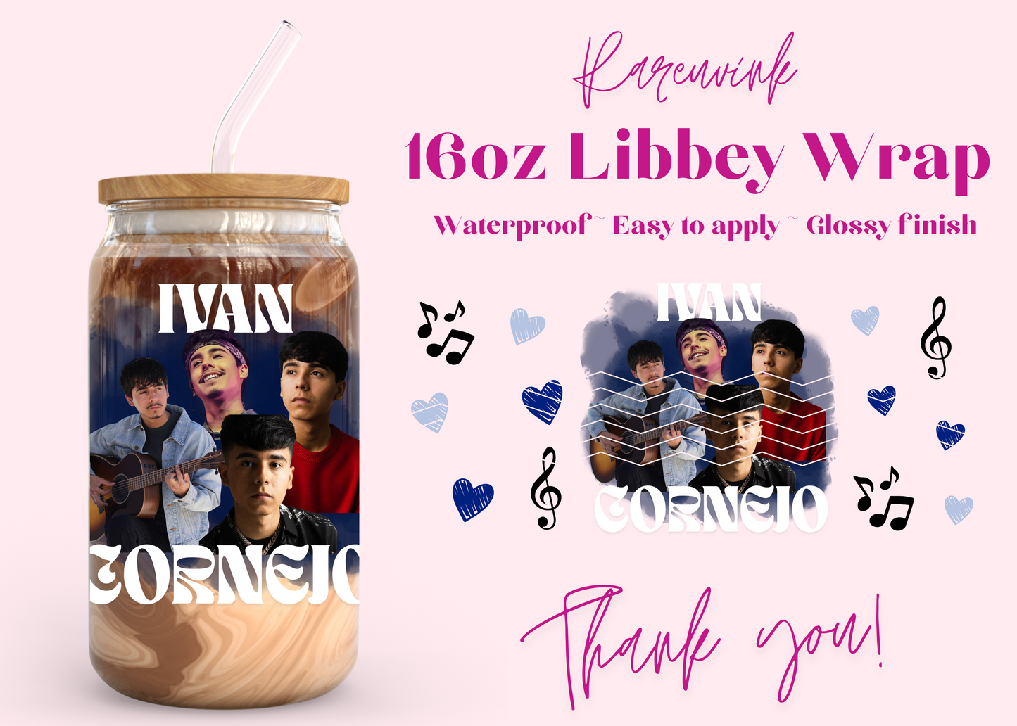 #1173 Ivan Cornejo 16oz UVDTF Wrap