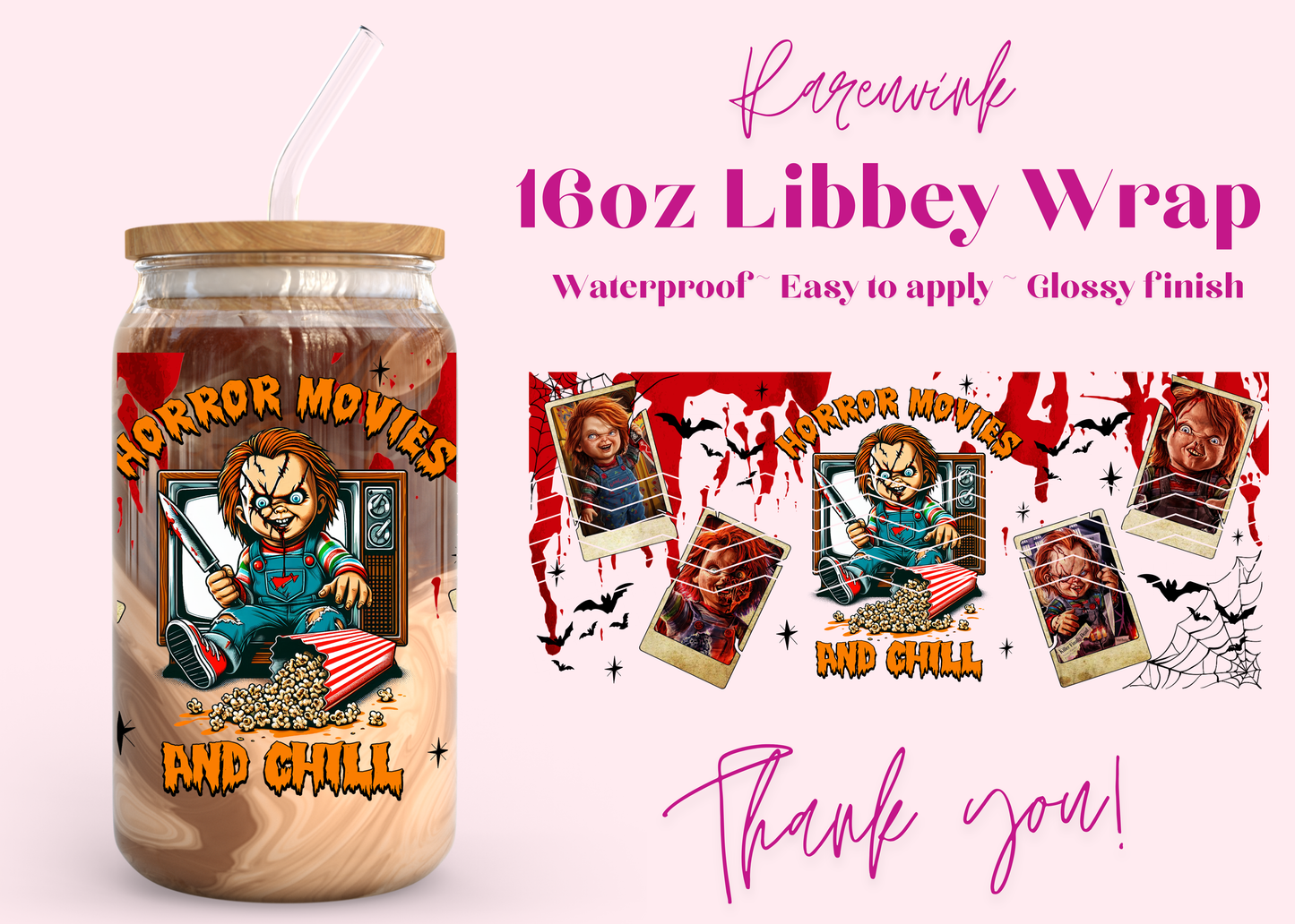 #1179 Chucky chill 16oz UVDTF Wrap