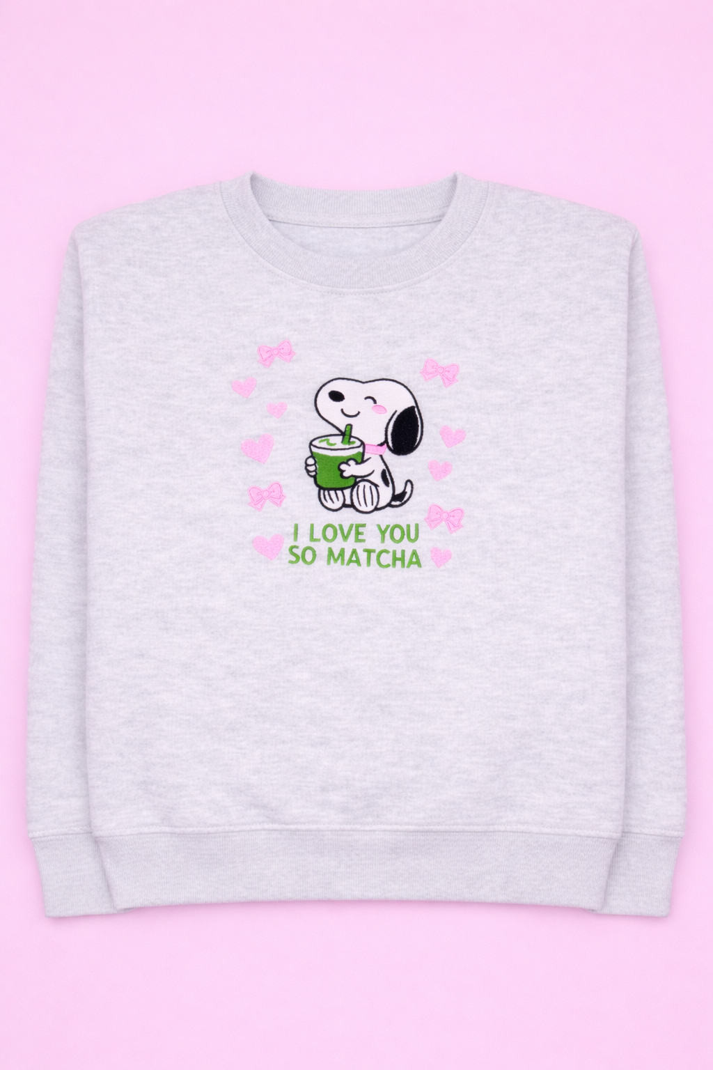 Love you matcha SWS~ Embroidered Crewneck