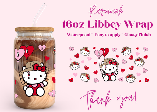 #1184 Minnie Hearts 16oz UVDTF Wrap