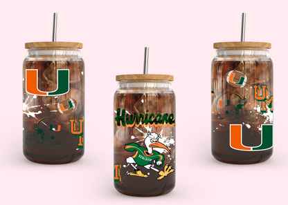 #972 Miami Hurricanes 16oz UVDTF Wrap