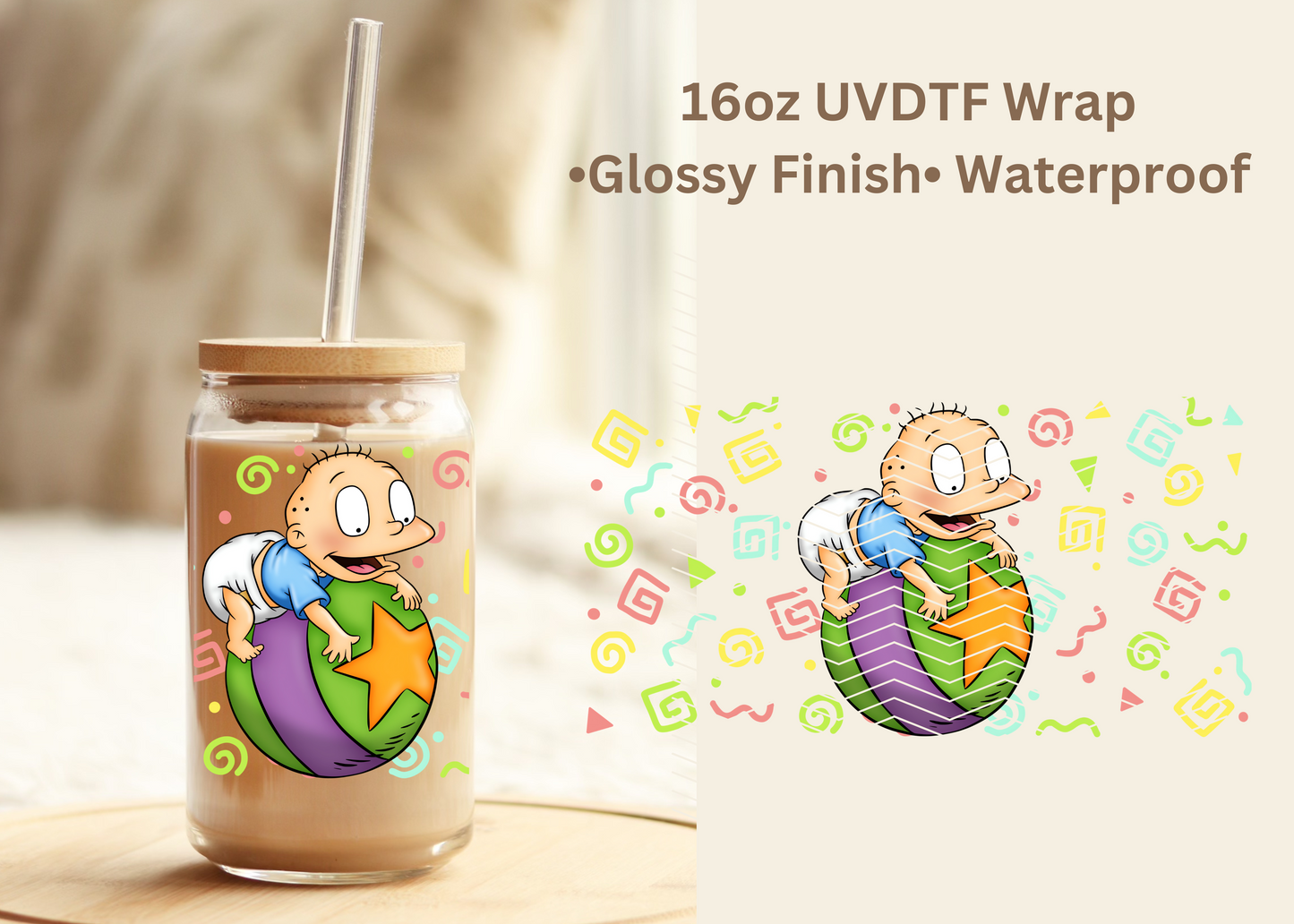 #566 Tommy Rugrats 16oz UVDTF Wrap