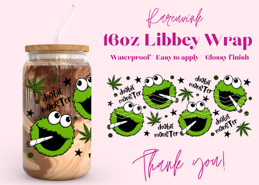#1242 Doobie Monster 16oz UVDTF Wrap