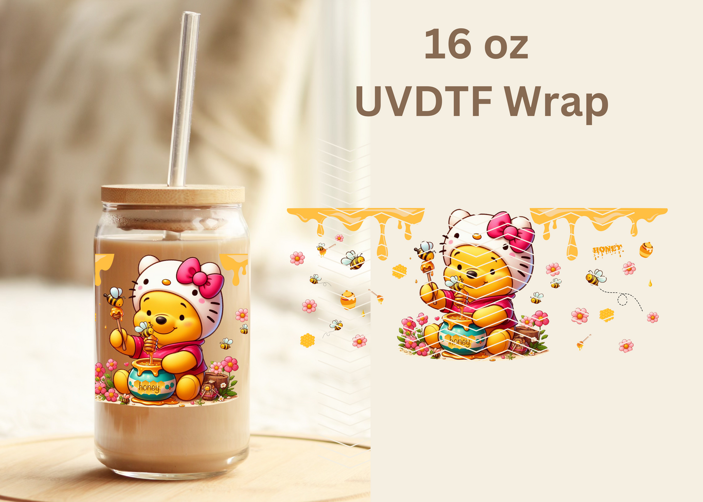 #361 Winnie HK Costume UVDTF 16 oz Wrap