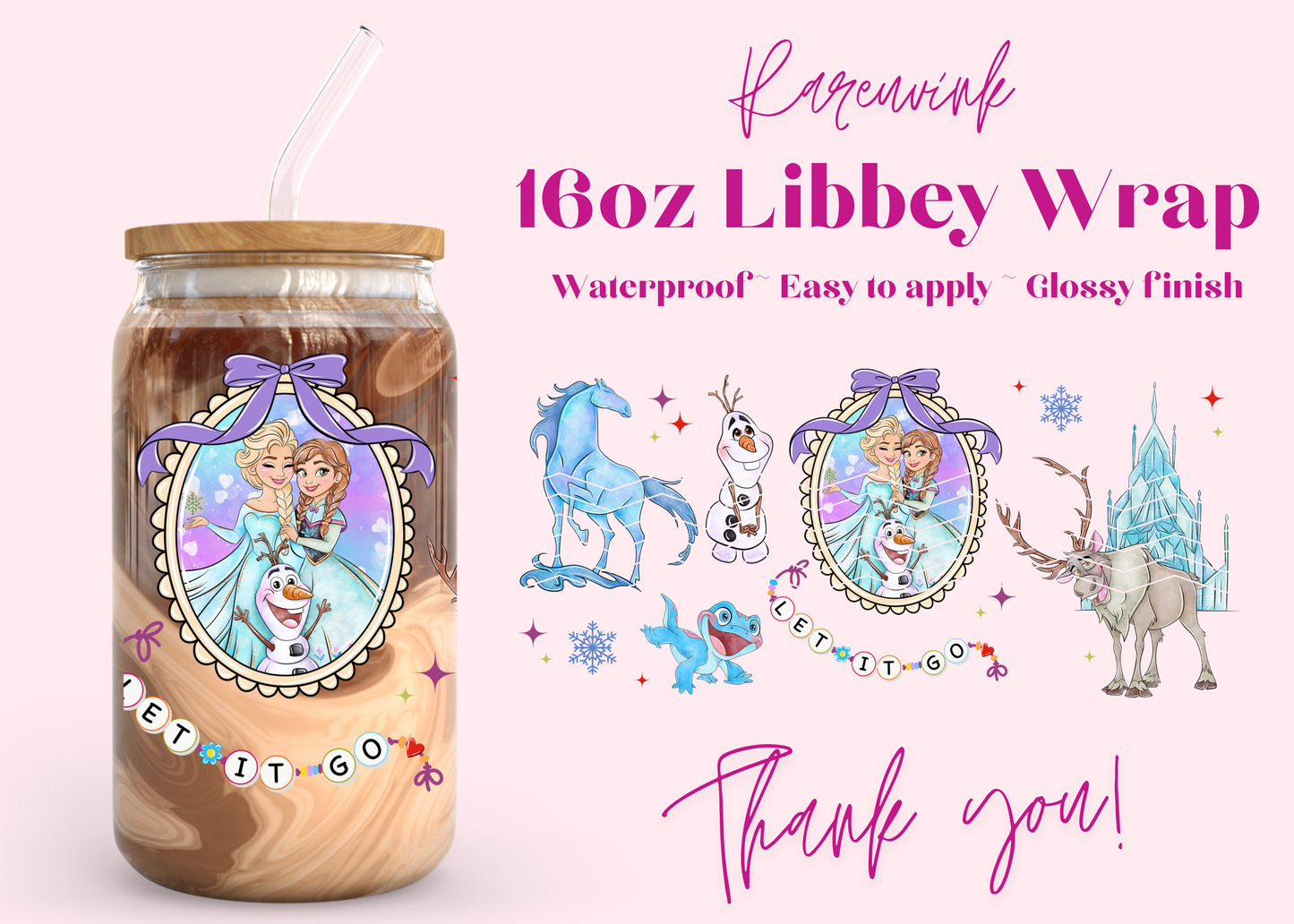 1253 Elsa Anna 16oz UVDTF Wrap