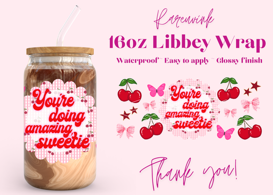 #1250 Doing Amazing 16oz UVDTF Wrap