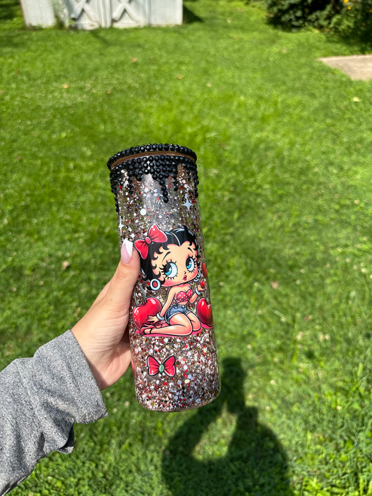 Betty Boop 25 oz Snow Globe Cup With Bling