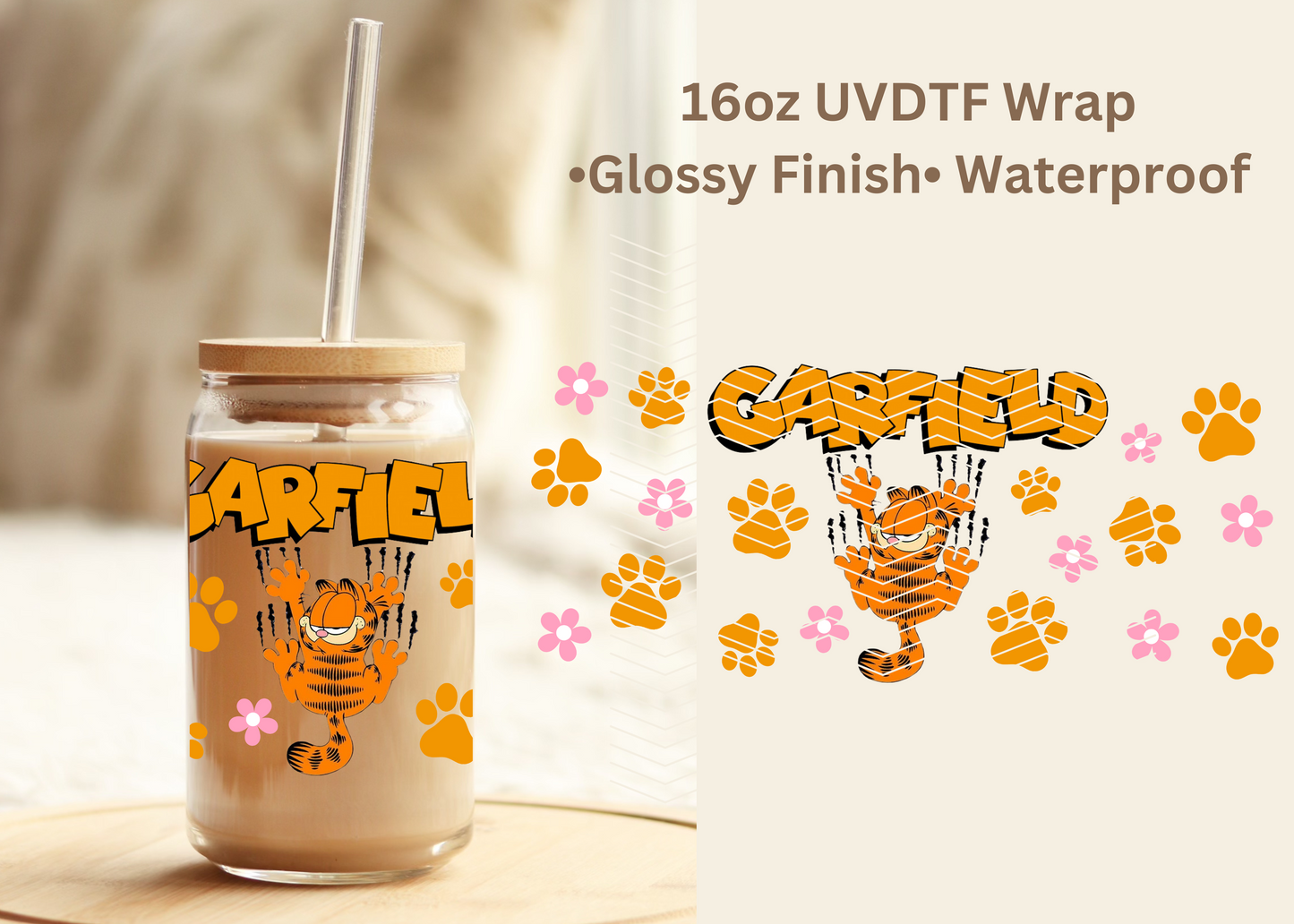 #621 Garfield Exclusive 16oz UVDTF Wrap