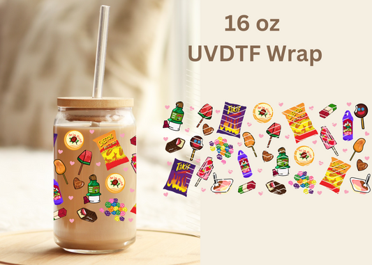 #424 Mexican Snacks UVDTF 16 oz Wrap