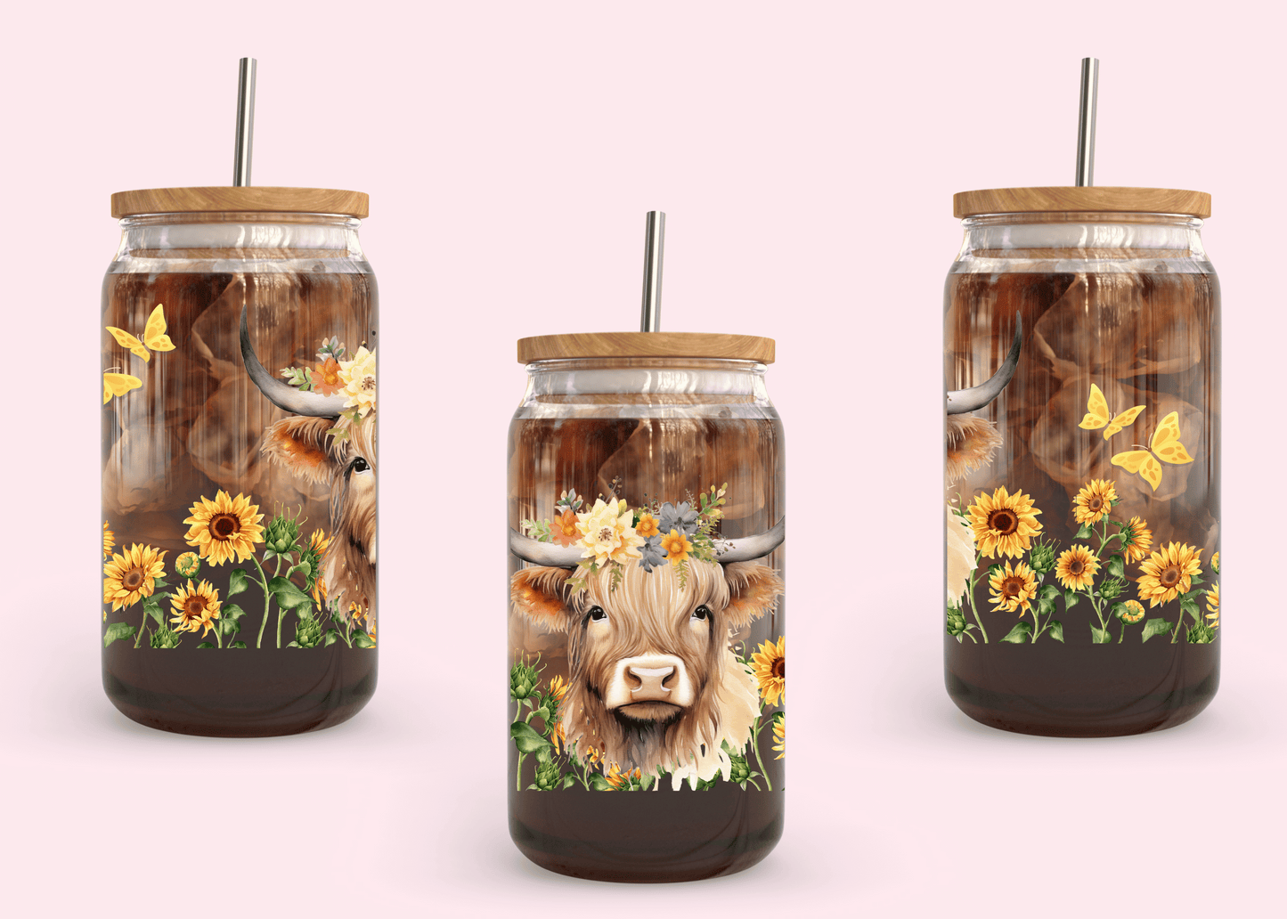 #1017 Highland Cow 16oz UVDTF Wrap