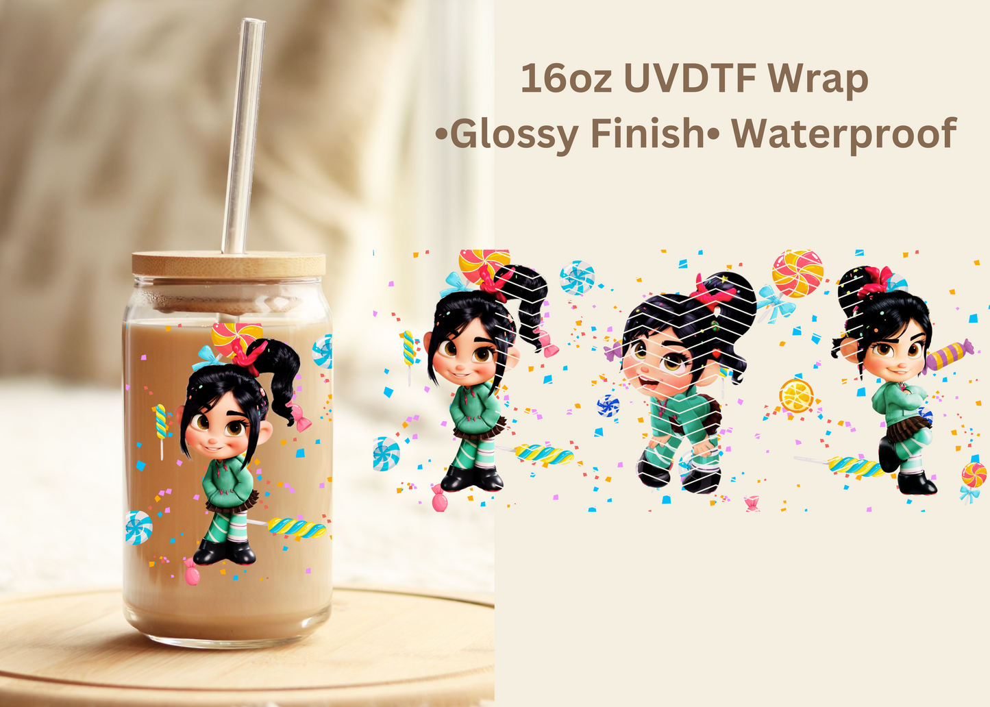 #707 Vaneloppe Candy 16oz UVDTF Wrap