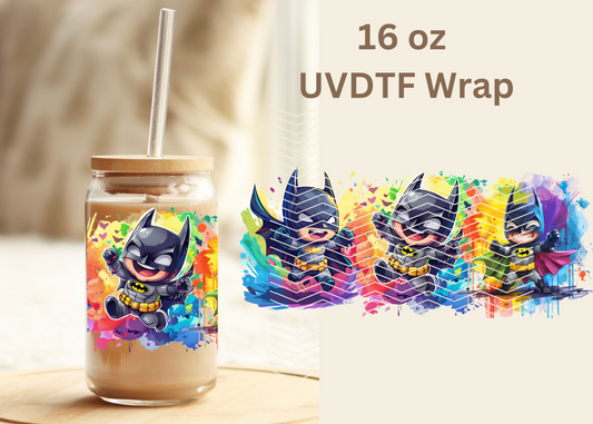 #446 Batman Colorful UVDTF 16 oz Wrap