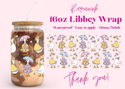 #1067 Raining Geese 16oz UVDTF Wrap