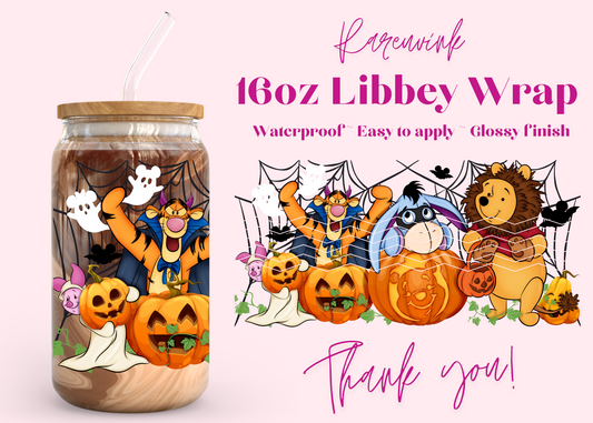 #1121 Eeyore Halloween 16oz UVDTF Wrap