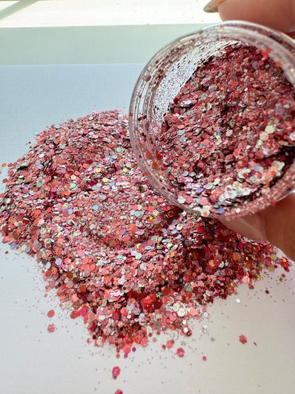 Rose Gold Glitter 2oz Jar