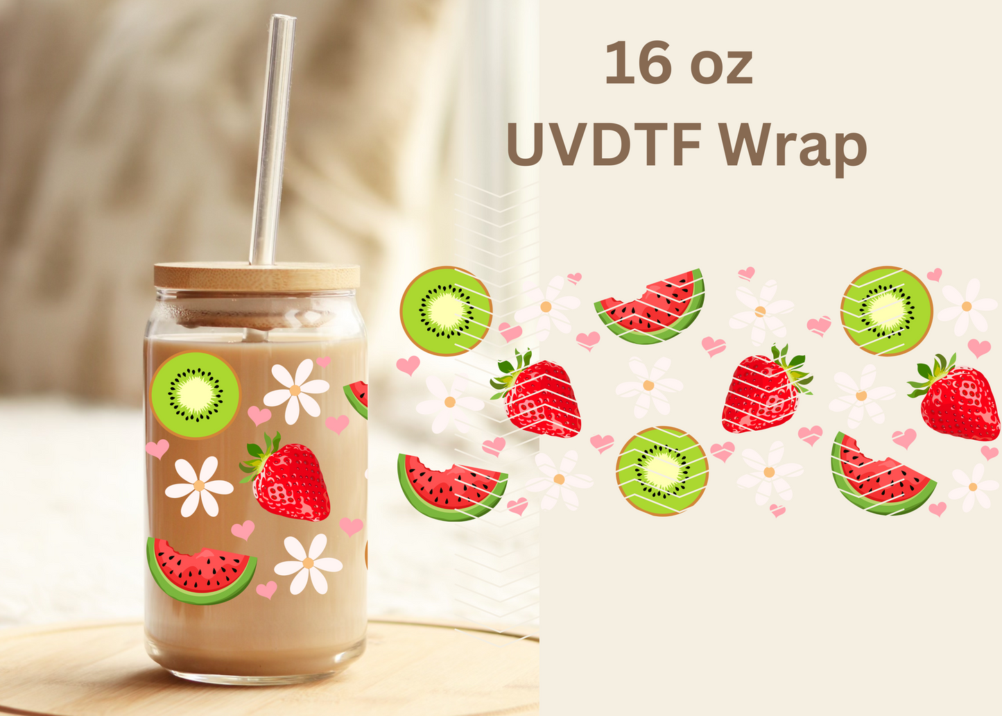 #469 Fruits Exclusive UVDTF 16 oz Wrap