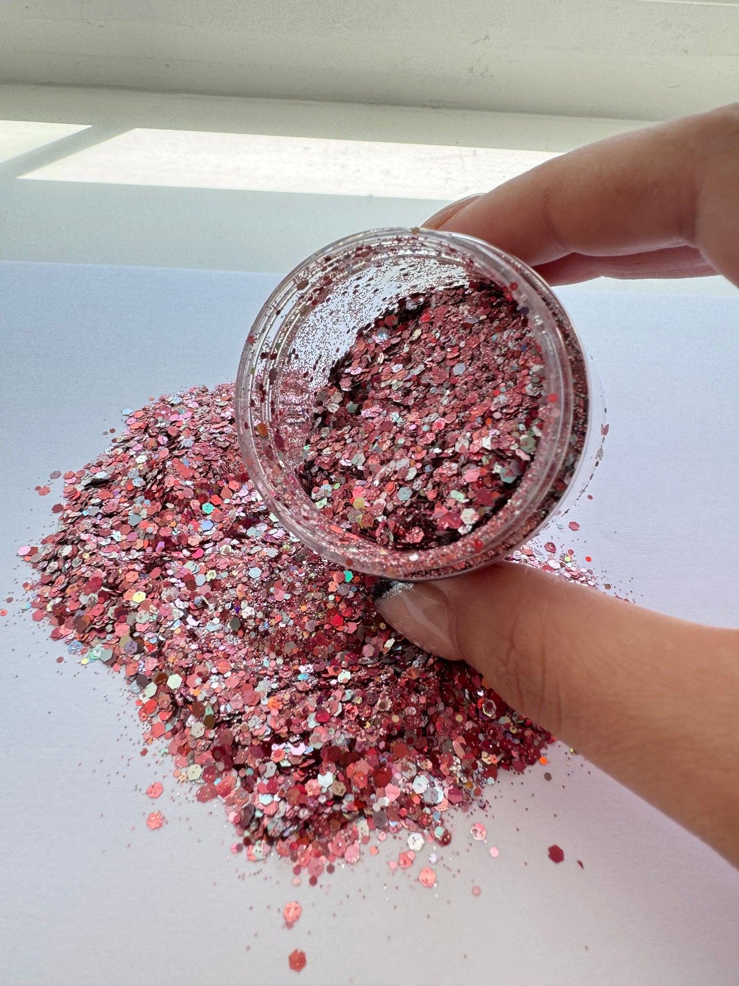 Rose Gold Glitter 2oz Jar