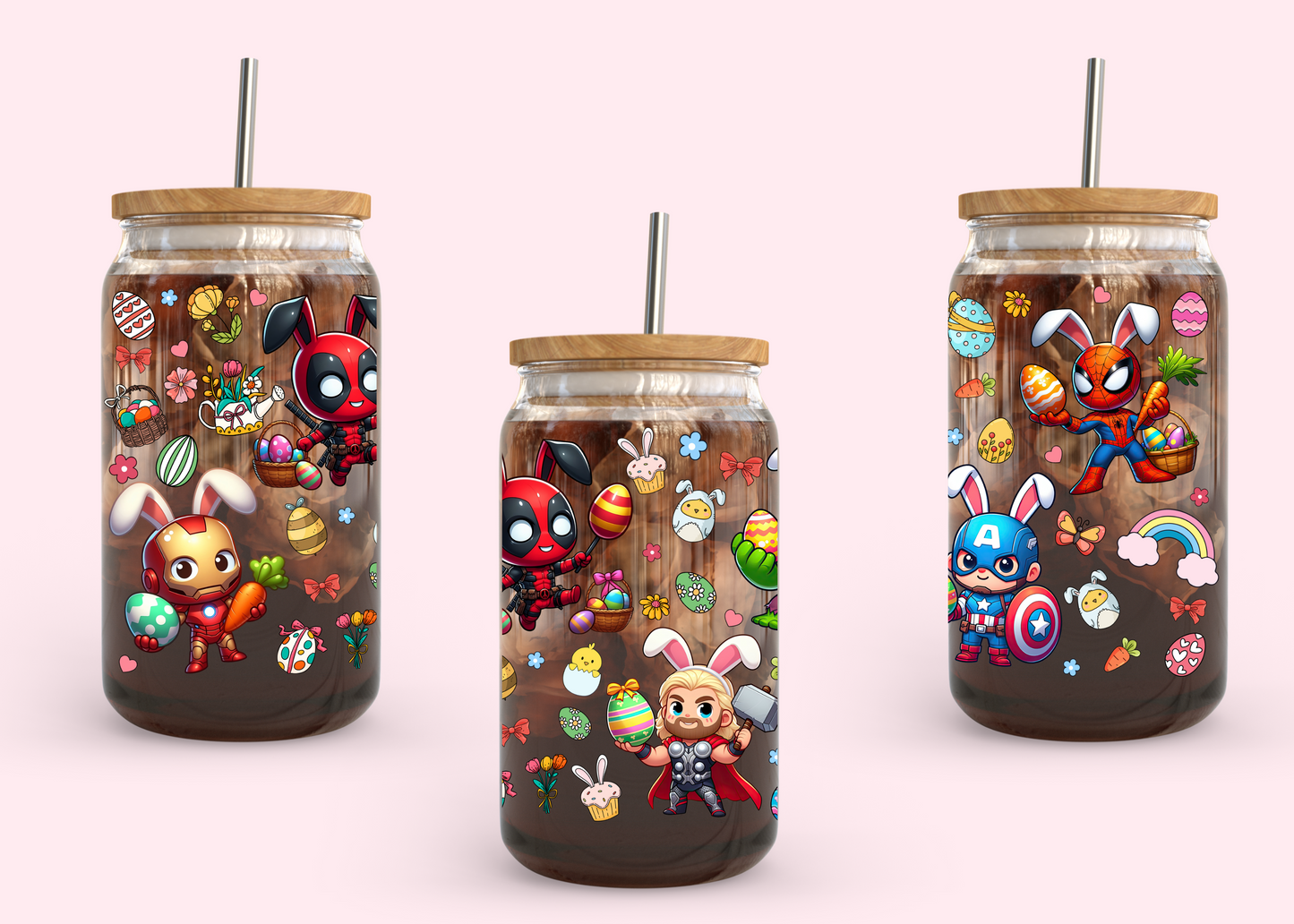 #1022 Easter Avengers 16oz UVDTF Wrap