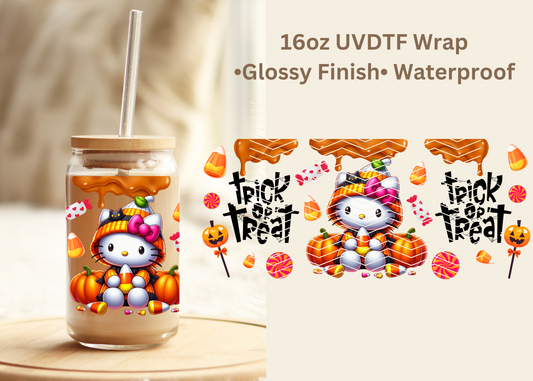 #688 Hk Pumpkin 16oz UVDTF Wrap