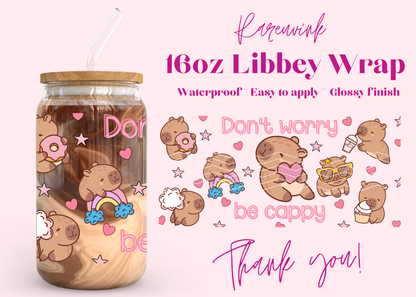 #1044 Be cappy 16oz UVDTF Wrap