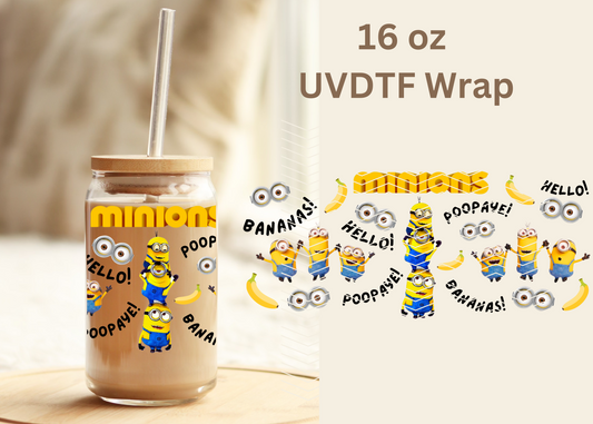 #421 Minions UVDTF 16 oz Wrap