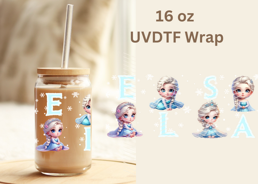 #338 Elsa Exclusive UVDTF 16 oz Wrap