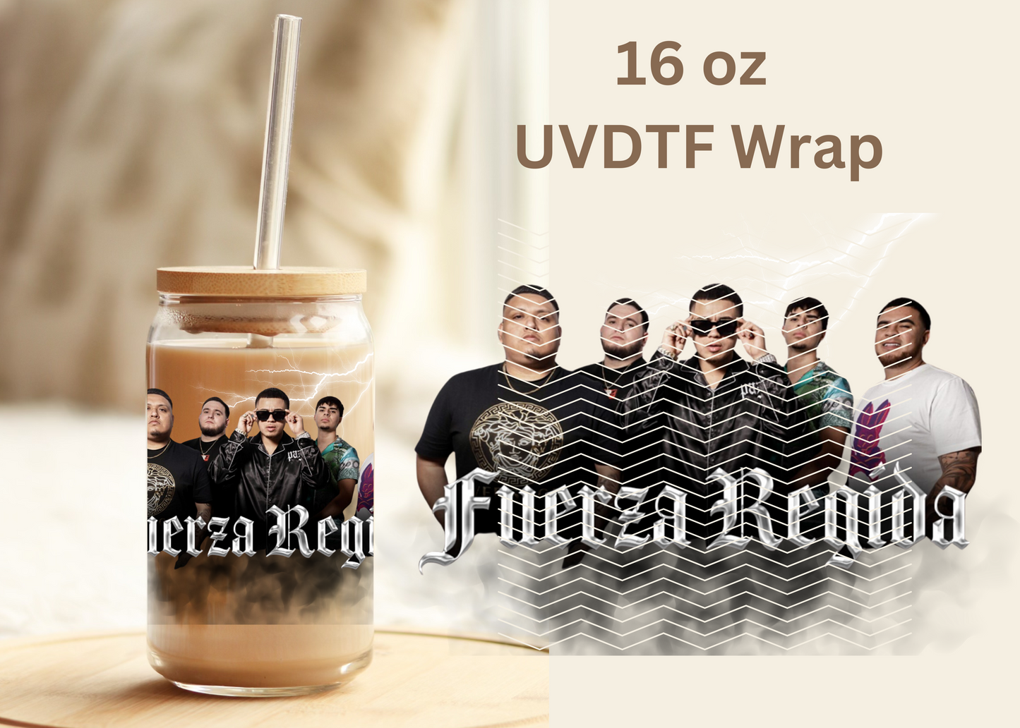 #500 Fuerza Regida UVDTF Decal