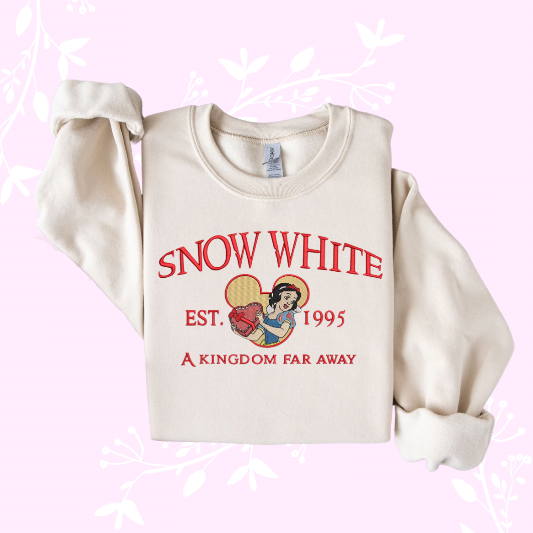Snow White Embroidered Sweatshirt