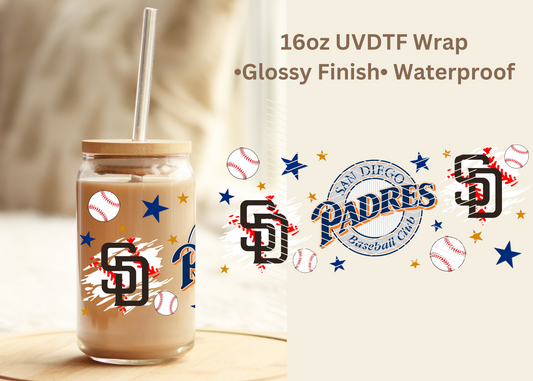 #603 Padres Sports Exclusive 16 oz UVDTF Wrap