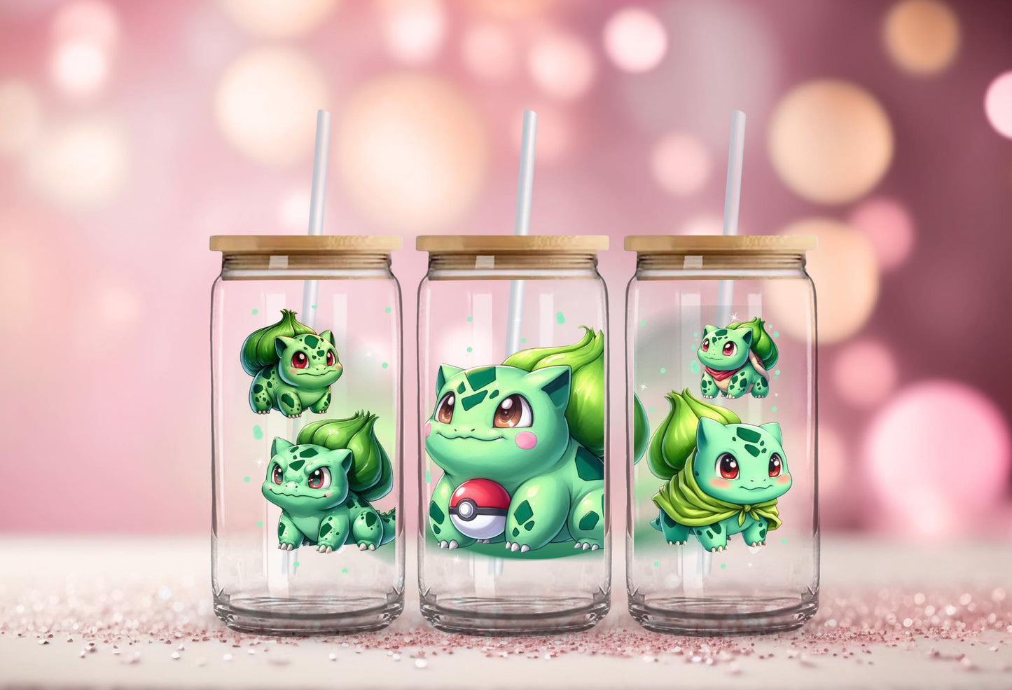 #4 Bulbasaur Pokemon UV DTF Wrap 16 oz