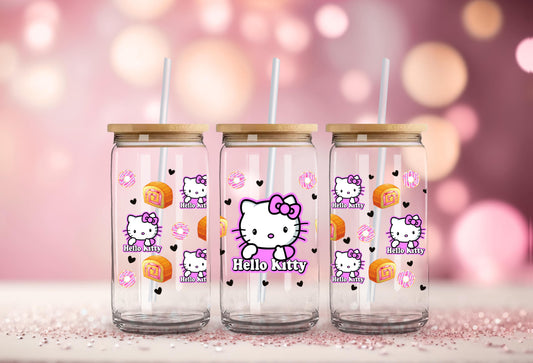 #103 Hello Kitty Strawberry Cake UV DTF 16 oz Wrap