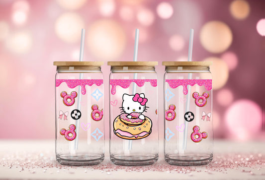 #92 Hello Kitty Donut UV DTF Wrap 16 oz