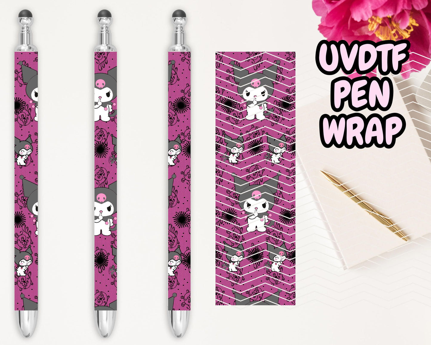 A35 Kuromi Purple UVDTF Pen Wrap