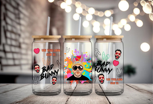 #182 Bad Bunny Un Verano UV DTF 16 oz Wrap