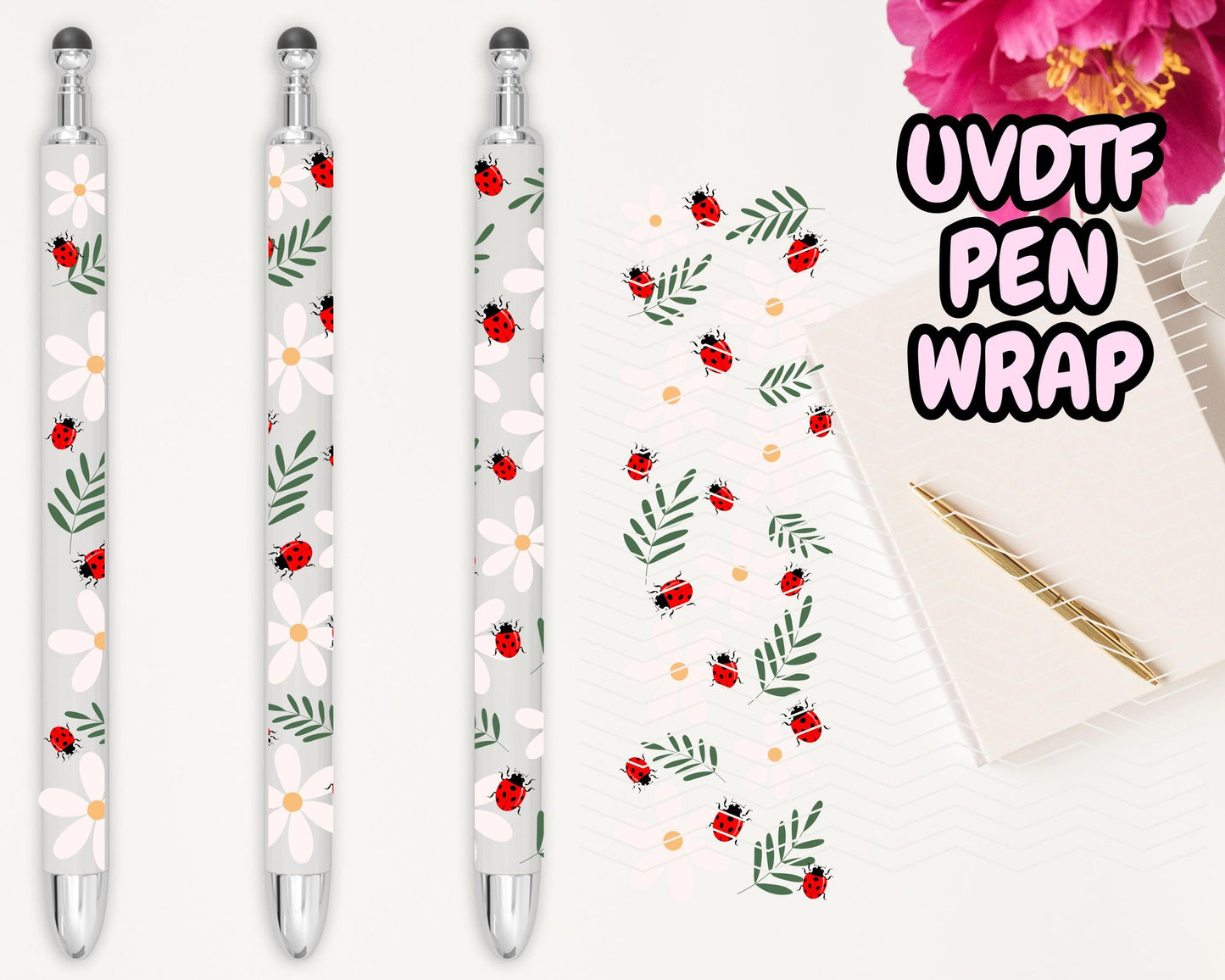 A50 Lady Bug UVDTF Pen Wrap