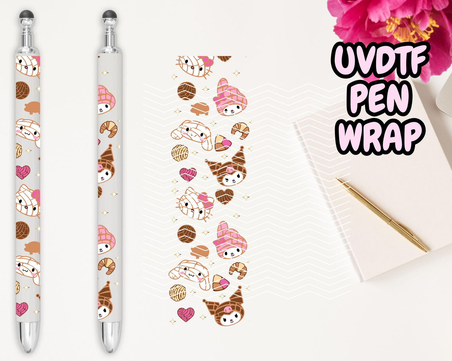 A4 Concha Hello Kitty UVDTF Pen Wrap