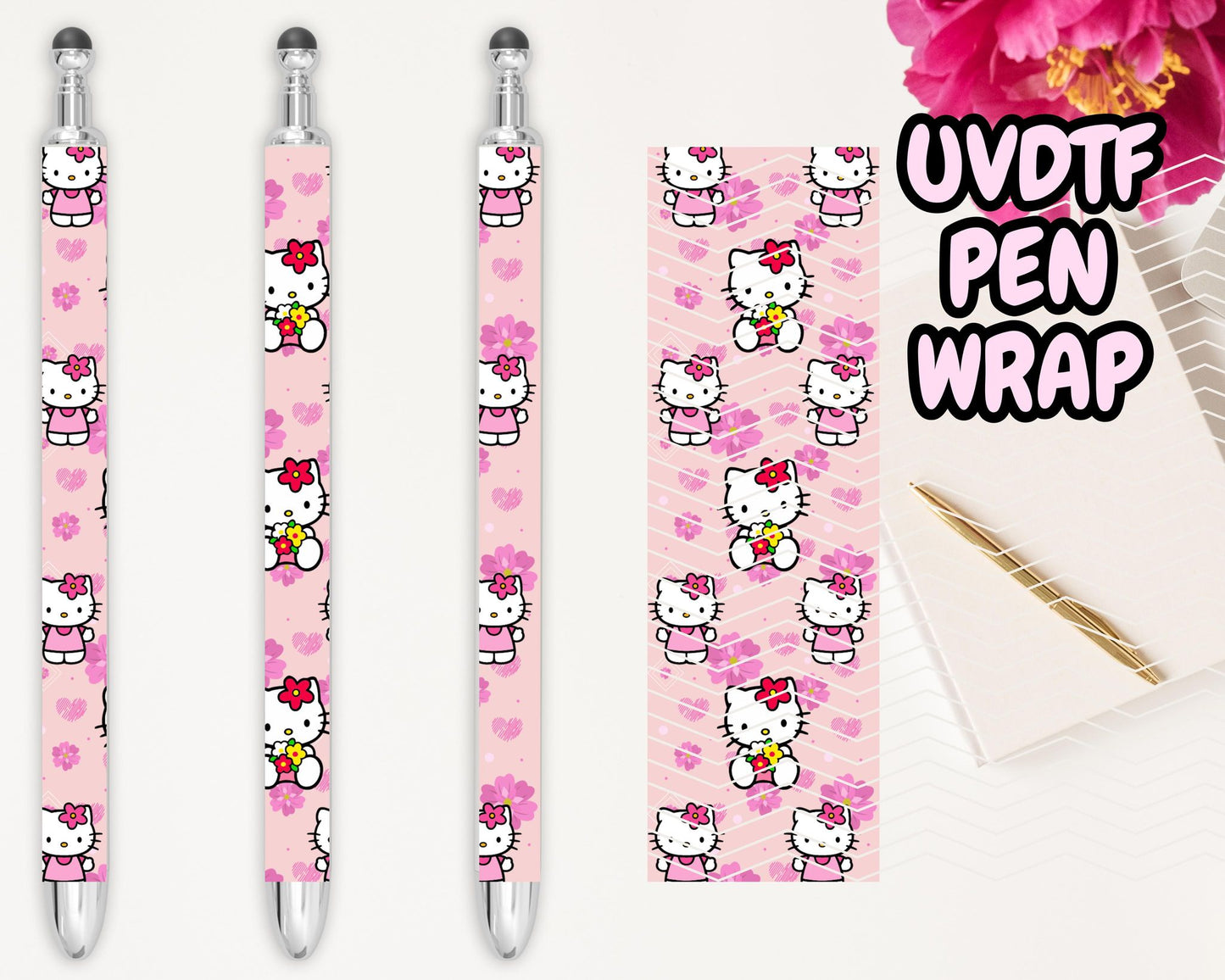 A32 Hk Flowers UVDTF Pen Wrap