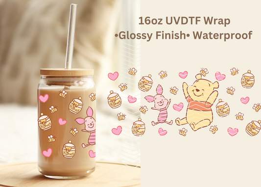 #647 Winnie Piglet 16oz UVDTF Wrap