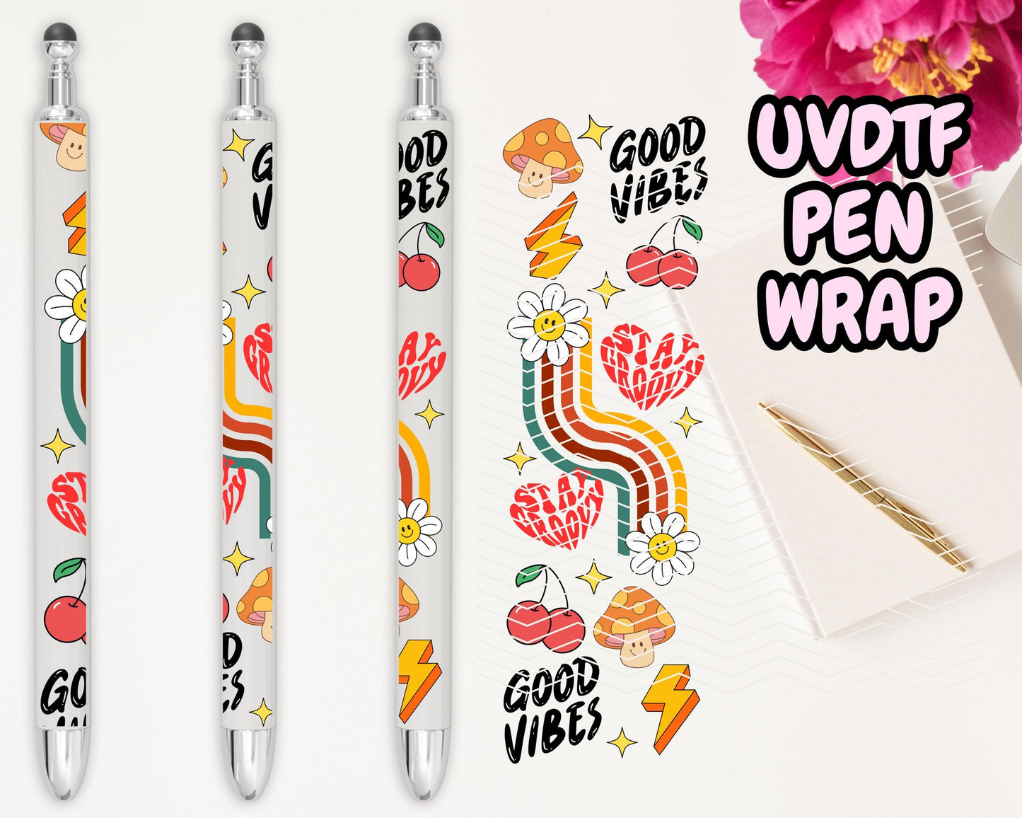 A46 Good Vibes UVDTF Pen Wrap