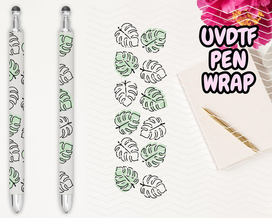 A27 Monstera UVDTF Pen Wrap