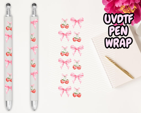 A2 Coquette Bow UVDTF Pen Wrap