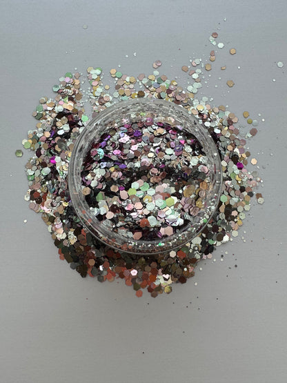 Silver Purple Holographic Glitter 2oz Jar