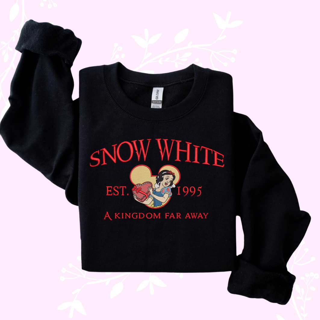 Snow White Embroidered Sweatshirt